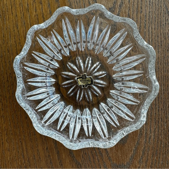 Zajecar Lead Crystal Trinket Votive Decorative Bowl Candy Dish Pair Vintage - Picture 6 of 10